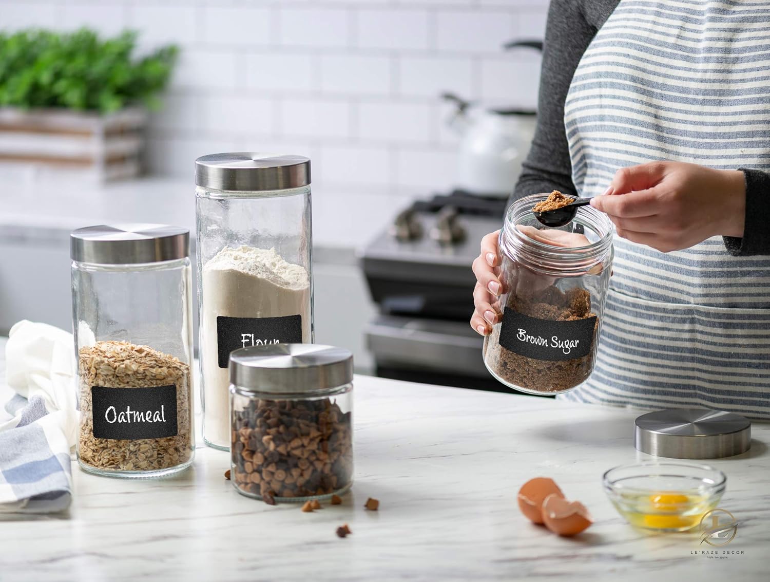 4pc Canister Sets for Kitchen  - Food Storage Glass recensie en prijs