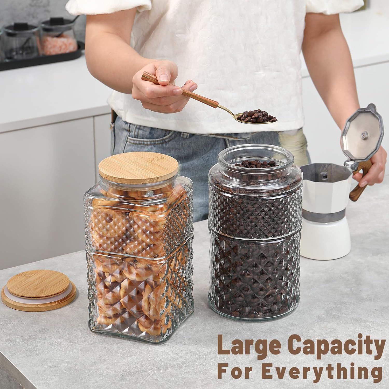 0.7Gallon/2600ml Glass Cookie  - Food Storage Glass Containers Large recensie en prijs