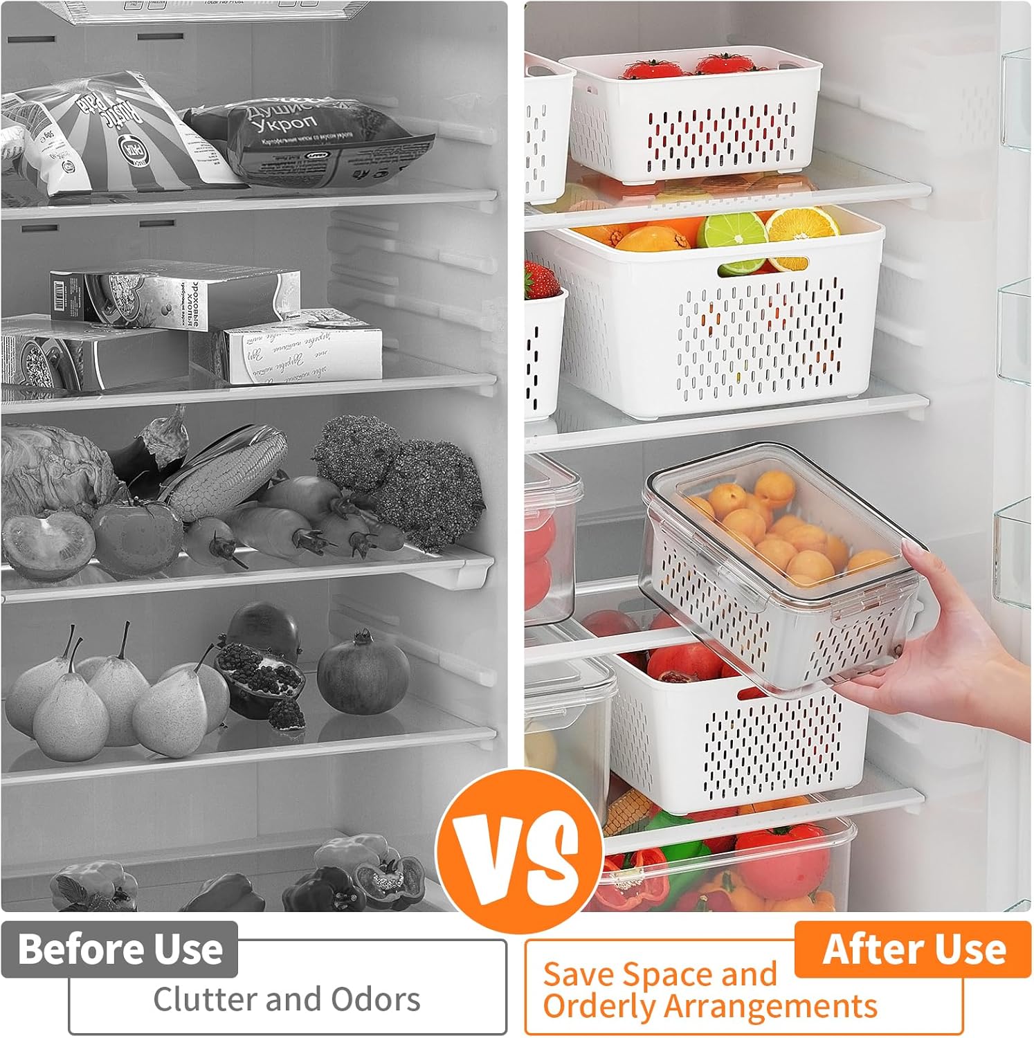 5 PCS Large Fruit Storage Cont - Food Storage Containers With Lids recensie en prijs