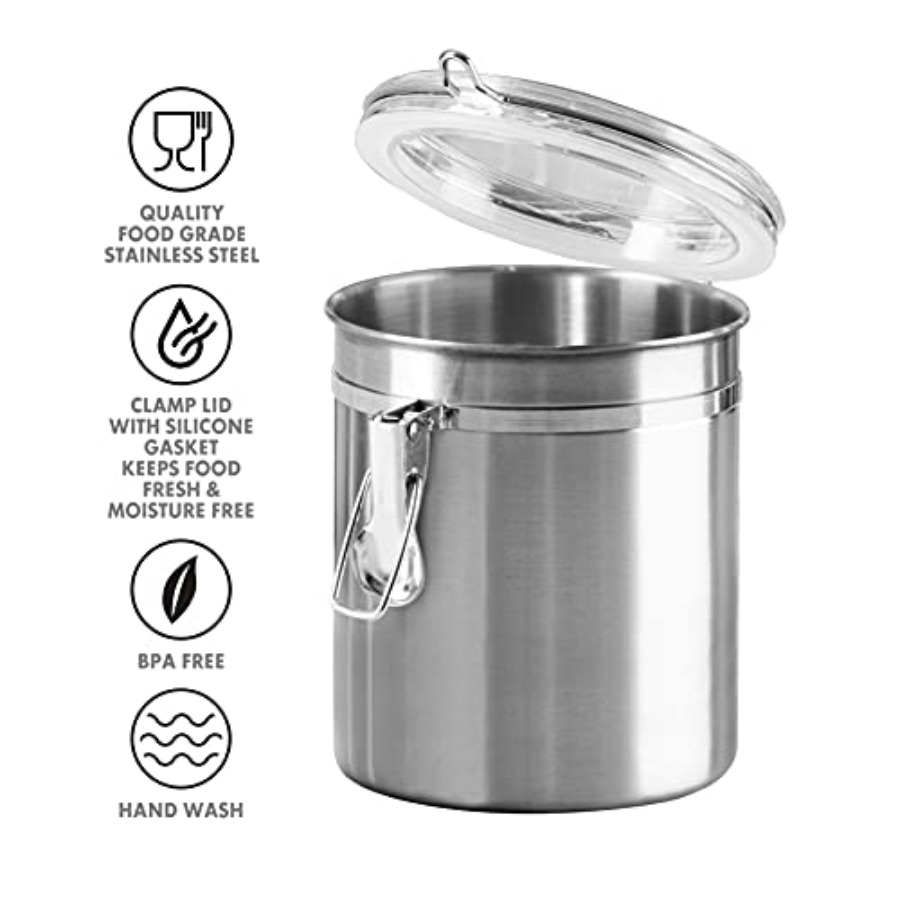 Set of 4 Stainless Steel Kitch - Food Storage In Stainless Steel recensie en prijs