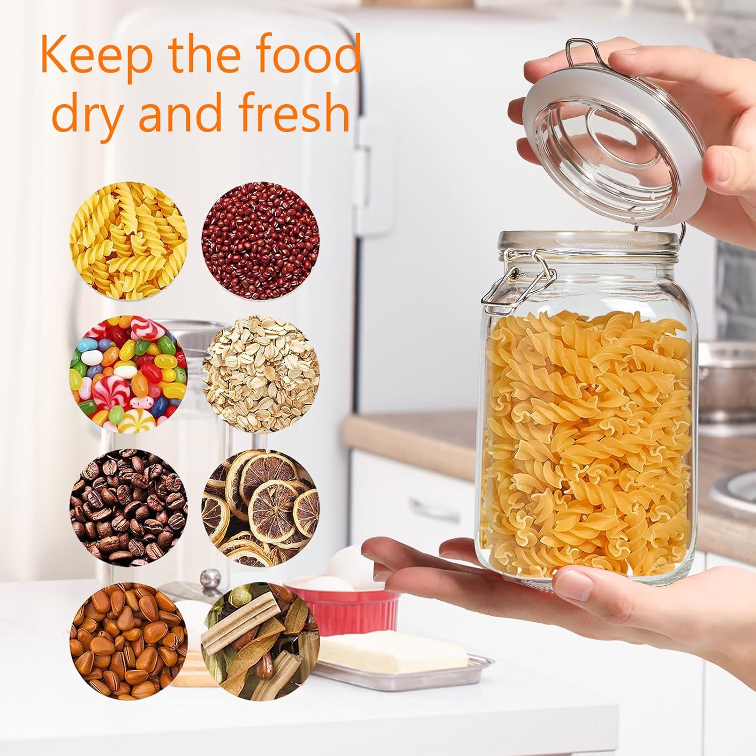Clear Food Storage Jars 50oz S - Food Storage Glass recensie en prijs