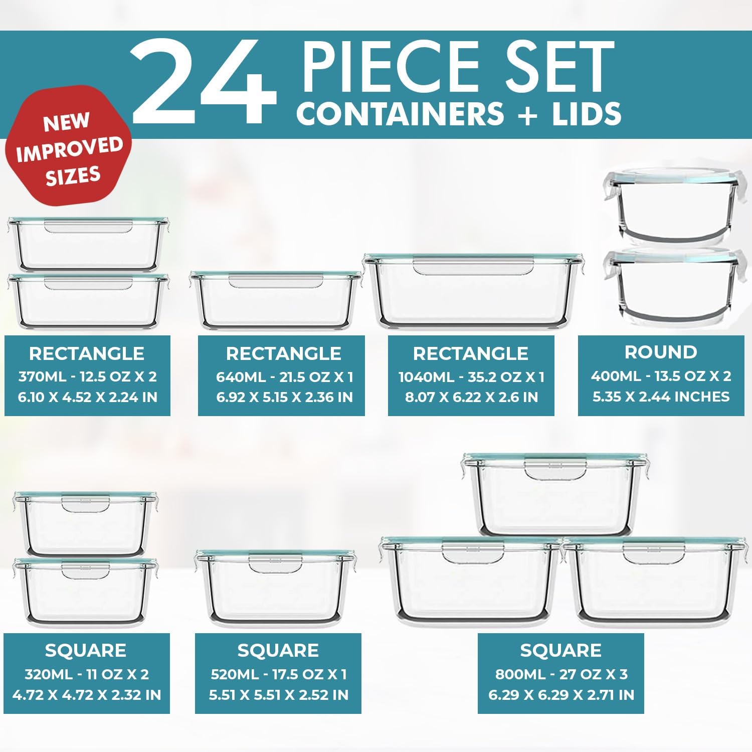 24 Pc Airtight Glass Food Stor - Food Storage Glass recensie en prijs