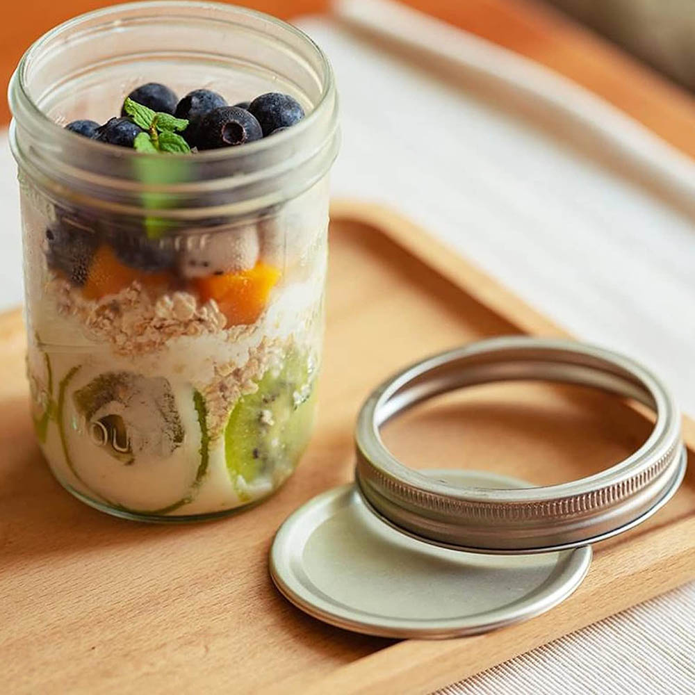 16oz Wide Mouth Mason Jars wit - Food Storage Lid recensie en prijs