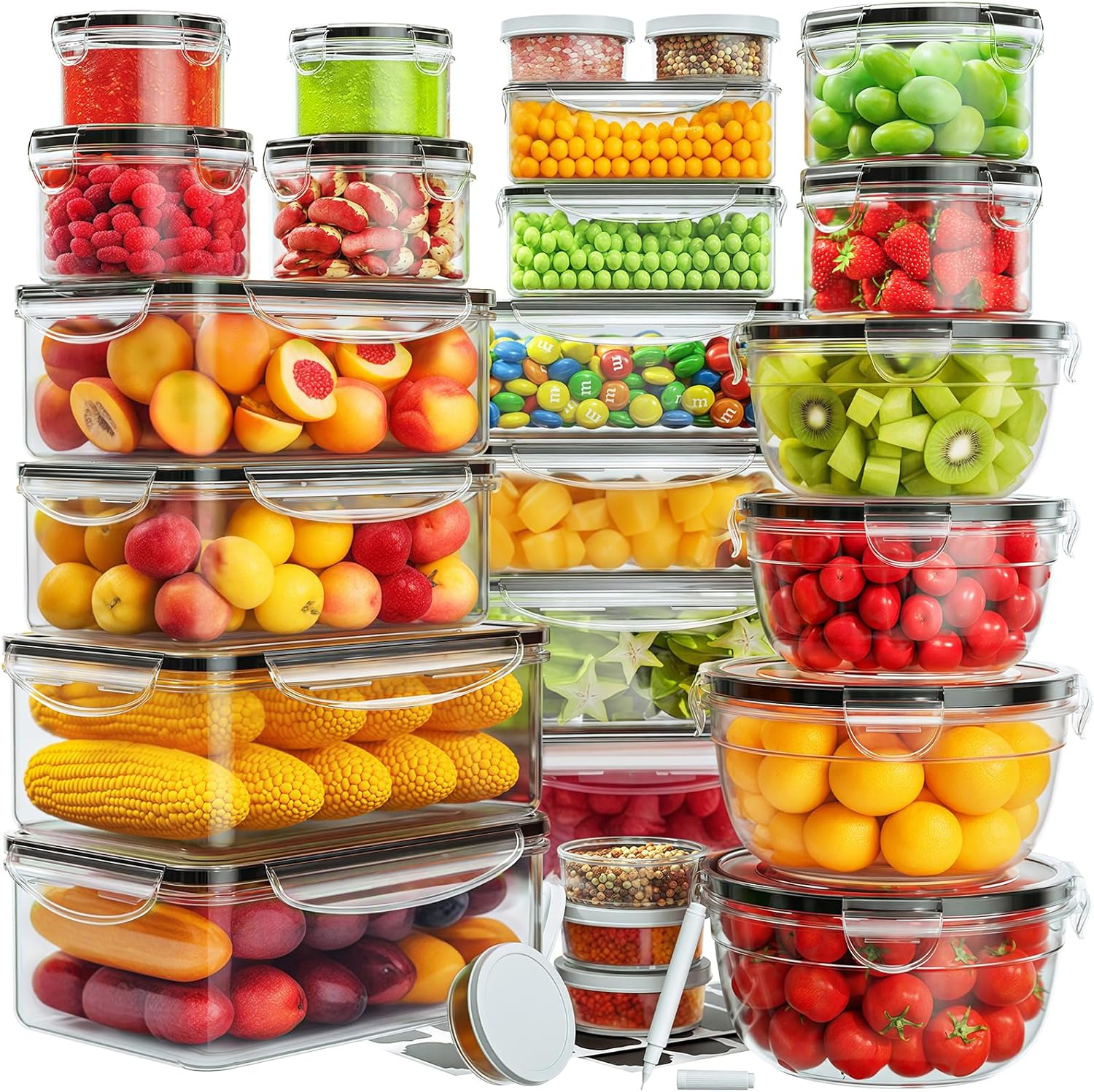 52 PCS Food Storage Containers - Food Storage Containers With Lids recensie en prijs