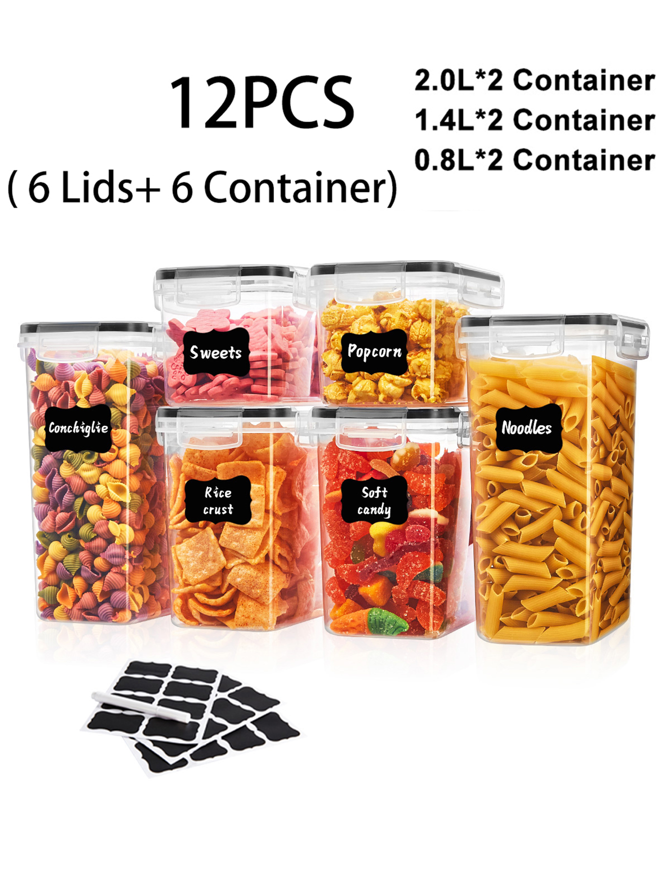 12pcs，Airtight food storage co - Food Storage Jars Plastic recensie en prijs