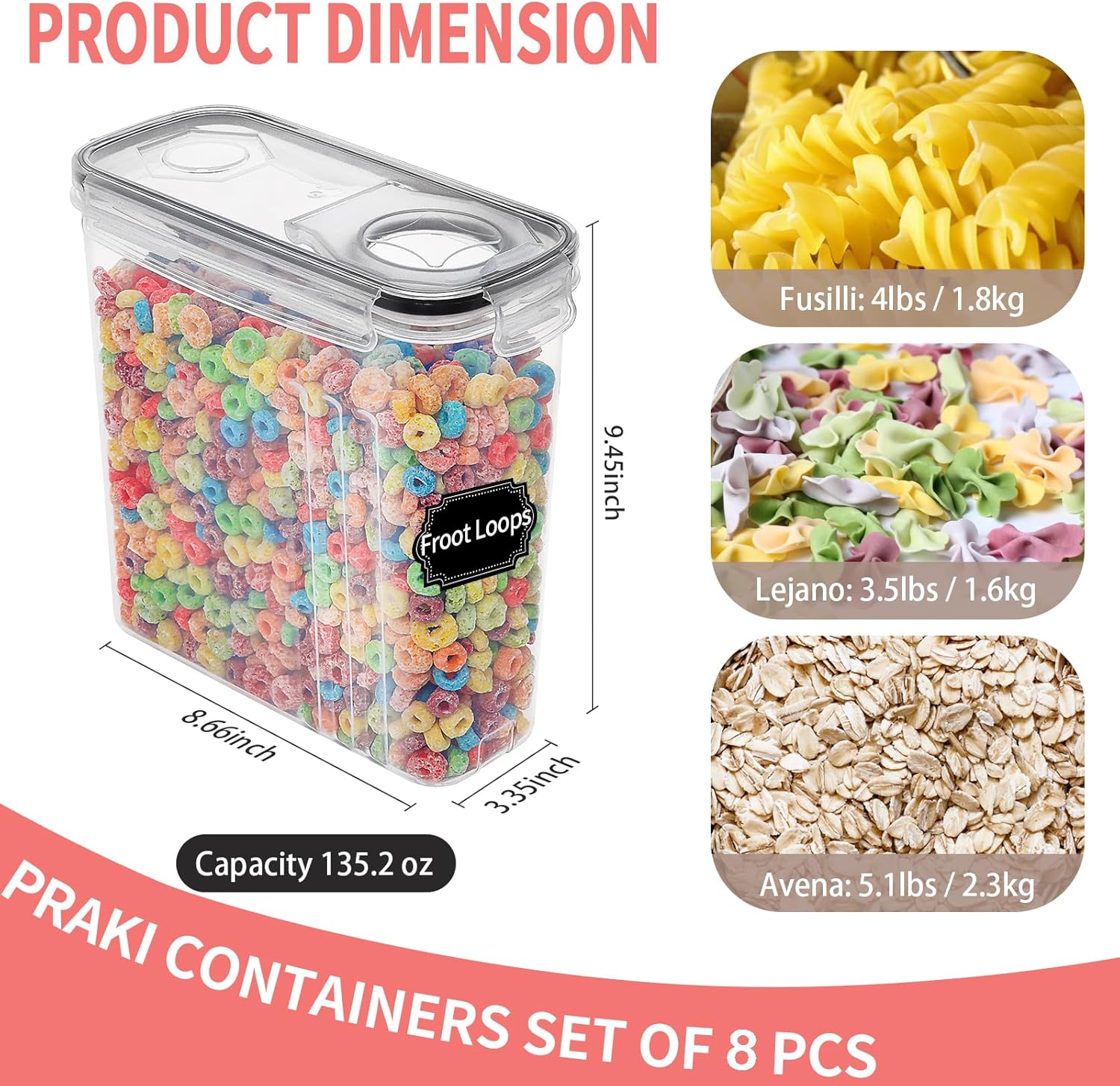 8-Piece Airtight Food Storage  - Food Storage Glass recensie en prijs