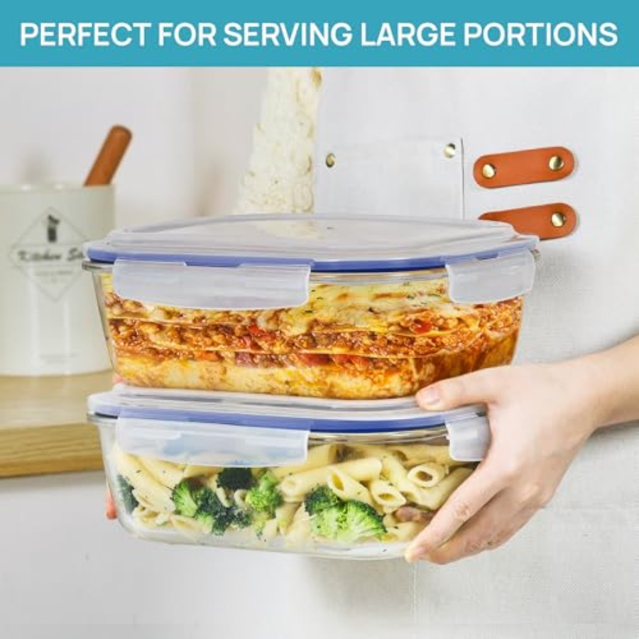 2Pack 2260ml/ Large Glass Stor - Food Storage Glass Containers Large recensie en prijs