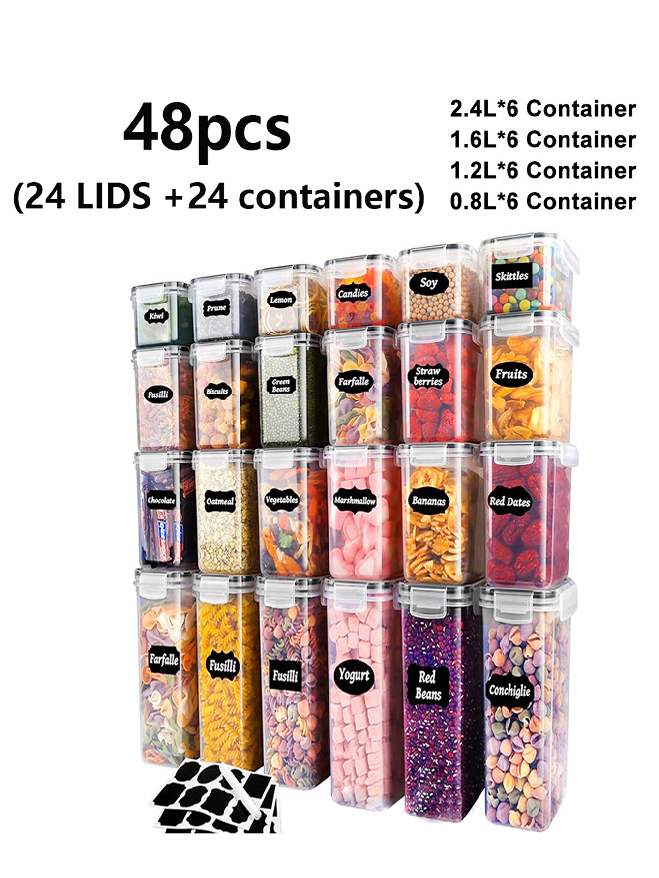 48pcs,Sealed food storage cont - Food Storage Jars Plastic recensie en prijs