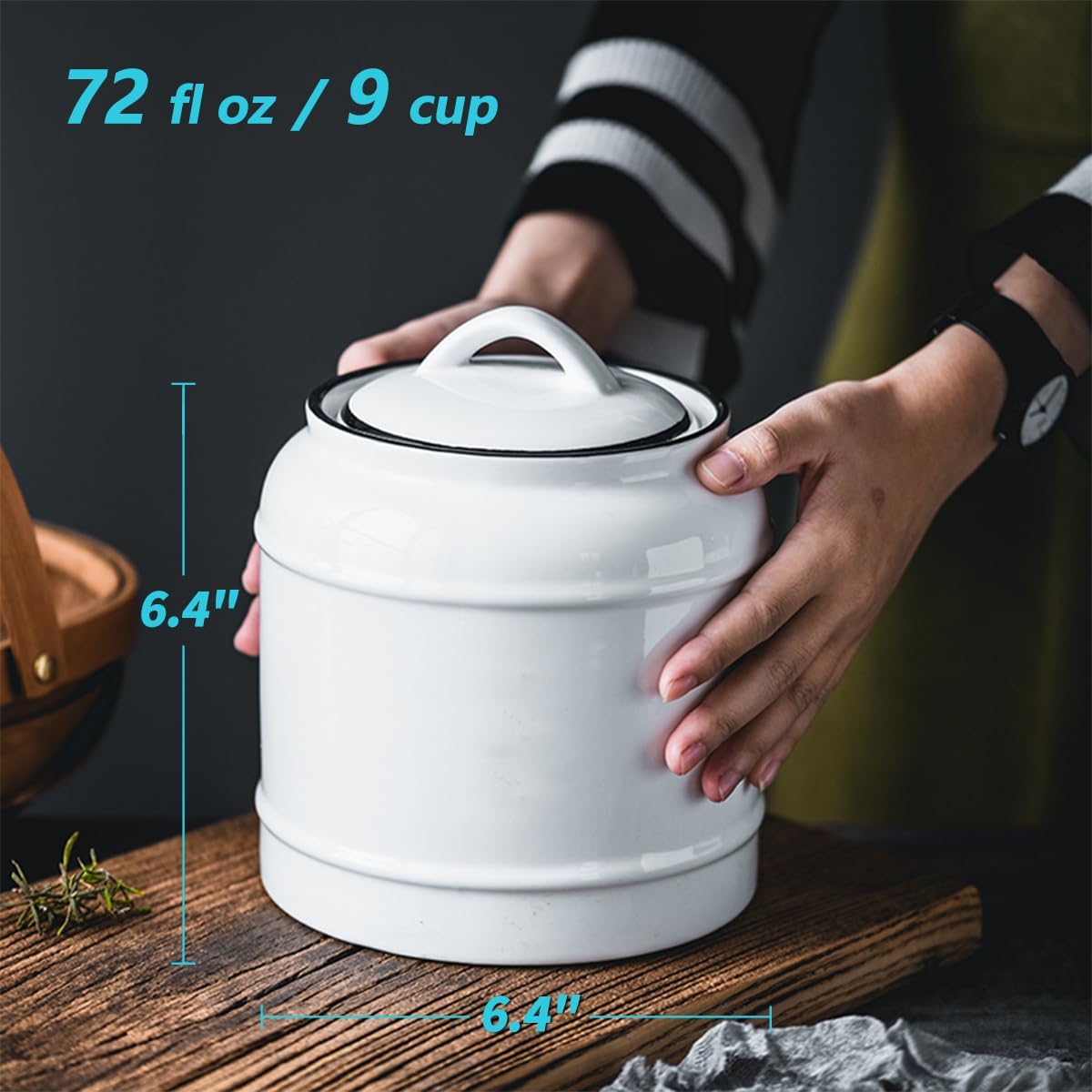 9cup/72oz Ceramic Jar for Dry  - Food Storage Containers With Lids recensie en prijs