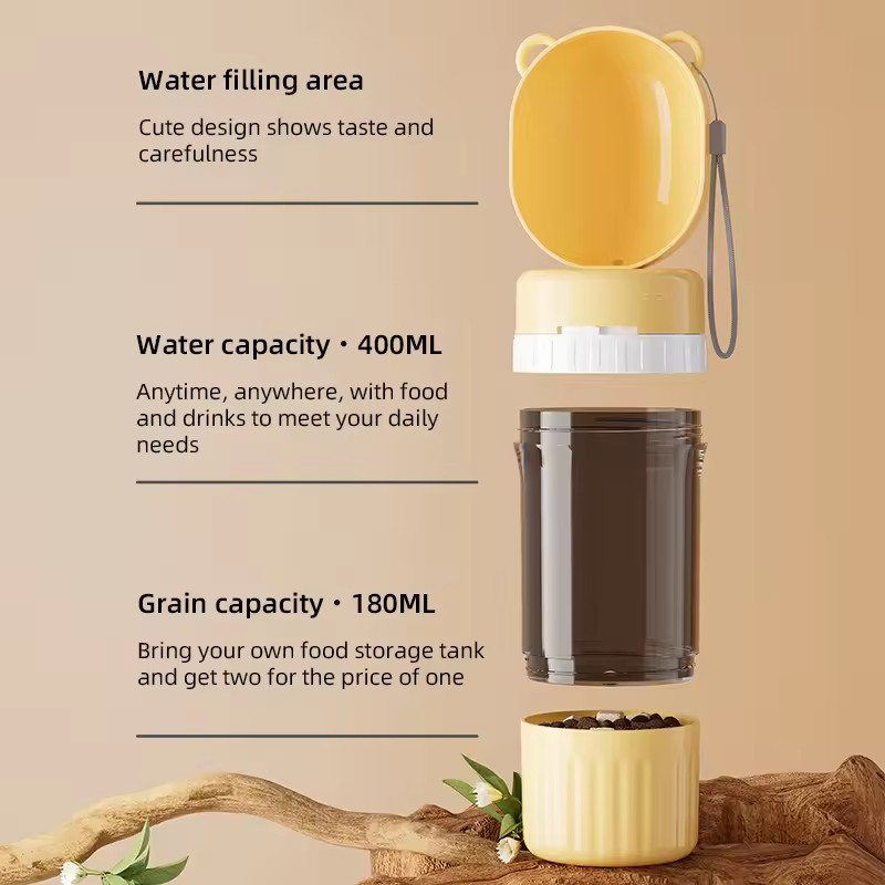 2-in-1 Leakproof Pet Bottle: 4 - Food Storage Hiking recensie en prijs