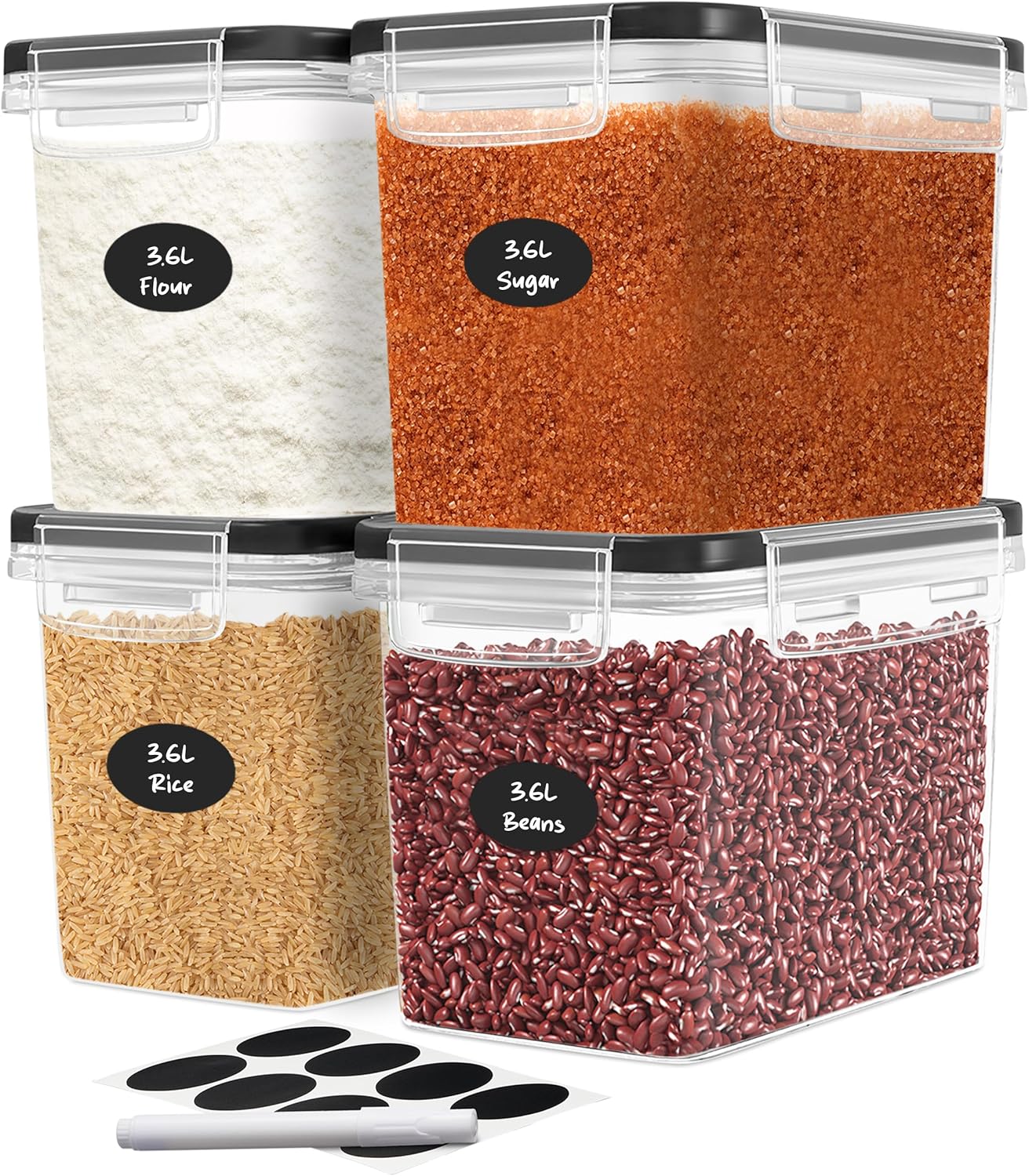 Flour Sugar Storage Containers - Food Storage Containers With Lids recensie en prijs