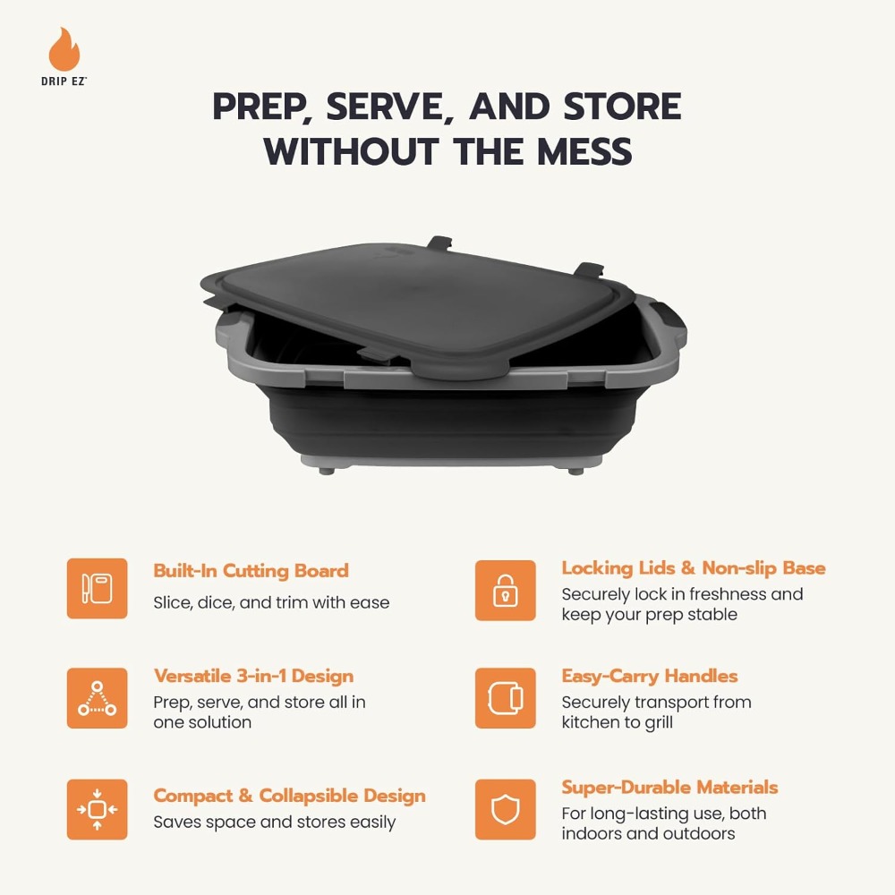 Collapsible BBQ Prep Tub XL -  - Food Storage Meal Prep recensie en prijs