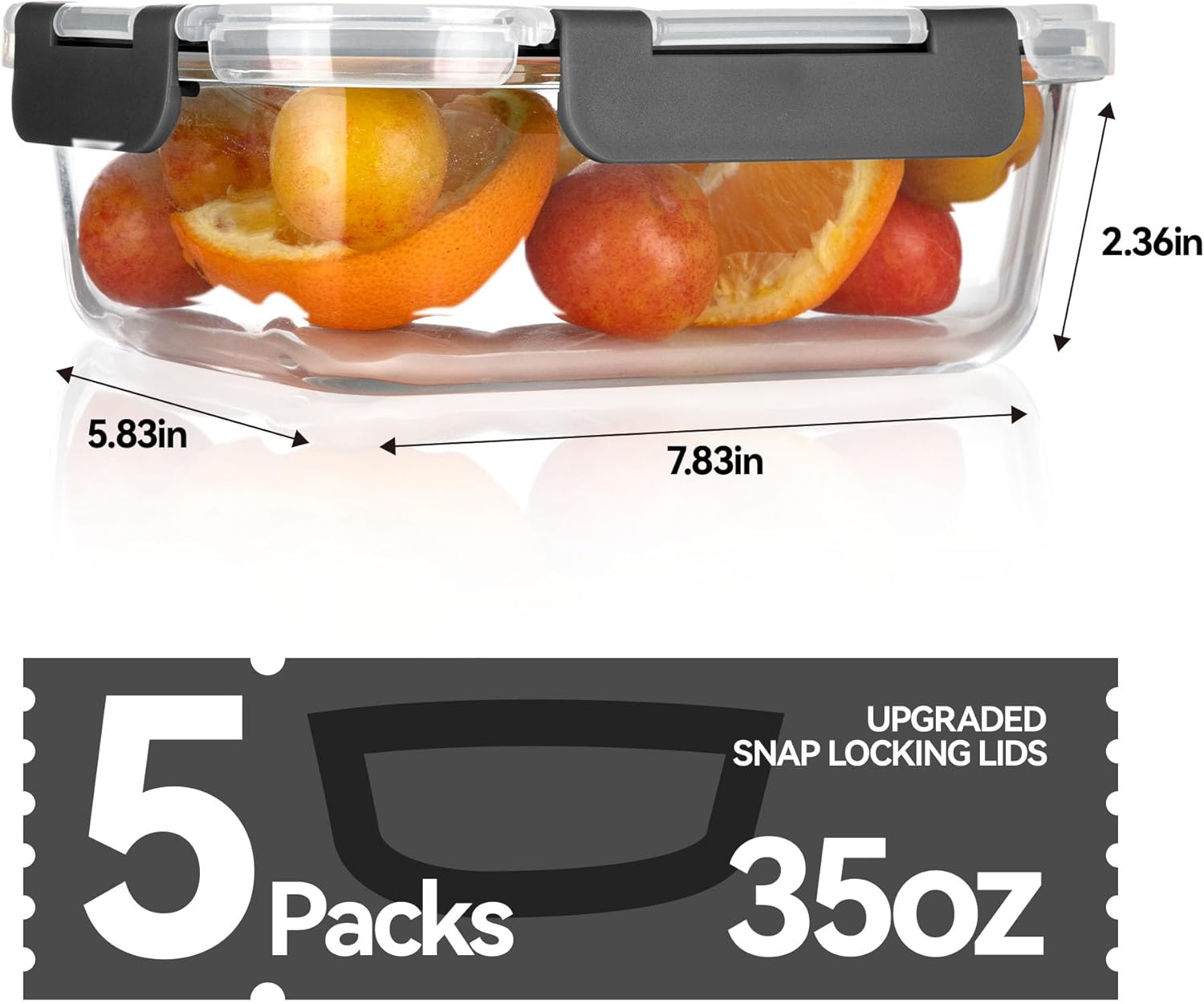 Glass Food Storage Containers, - Food Storage Containers With Lids recensie en prijs